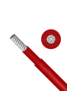 10mm2 single-core DC cable 1m - Red